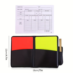 Referee Toolkit Set - Wallet Notebook with Red and Yellow Cards