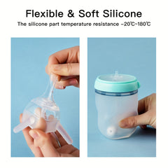 Reidio Silicone Baby Bottle Wide Anti Colic Nursing Bottle