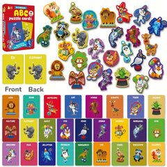 26pcs Alphabet Word Learning Card Educational Jigsaw Puzzle Set for Kids