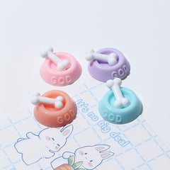 1pc Dog Bowl Figurine Resin GOD Embossed Micro Garden Decor Display Models