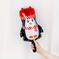 Christmas Letter Flags Mini Penguins Santa Claus Latex Balloons