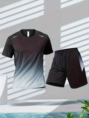 2pcs Gradient Basketball Training Suit with Shorts