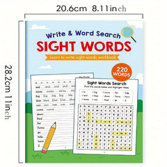 240pcs Kids' English Learning Aid Interactive Sight Word & Writing Practice