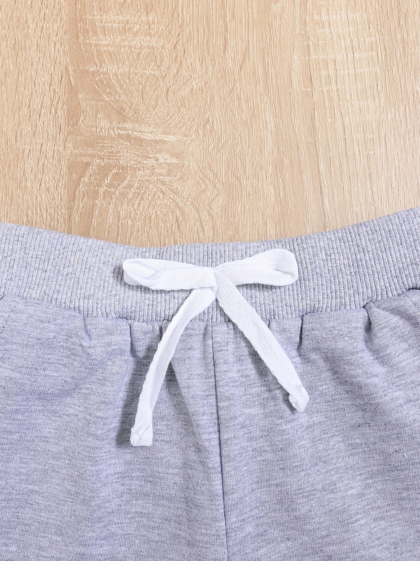 3pcs Boys Grey Drawstring Quick Dry Shorts