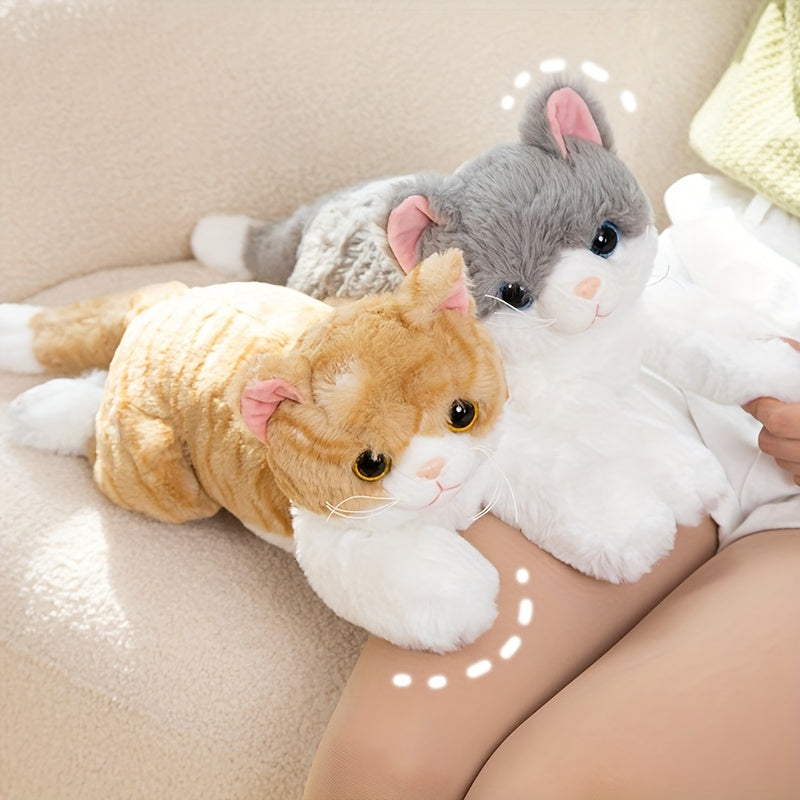 Realistic Plush Cat Stuffed Animal Soft Mixed Colors for Kids