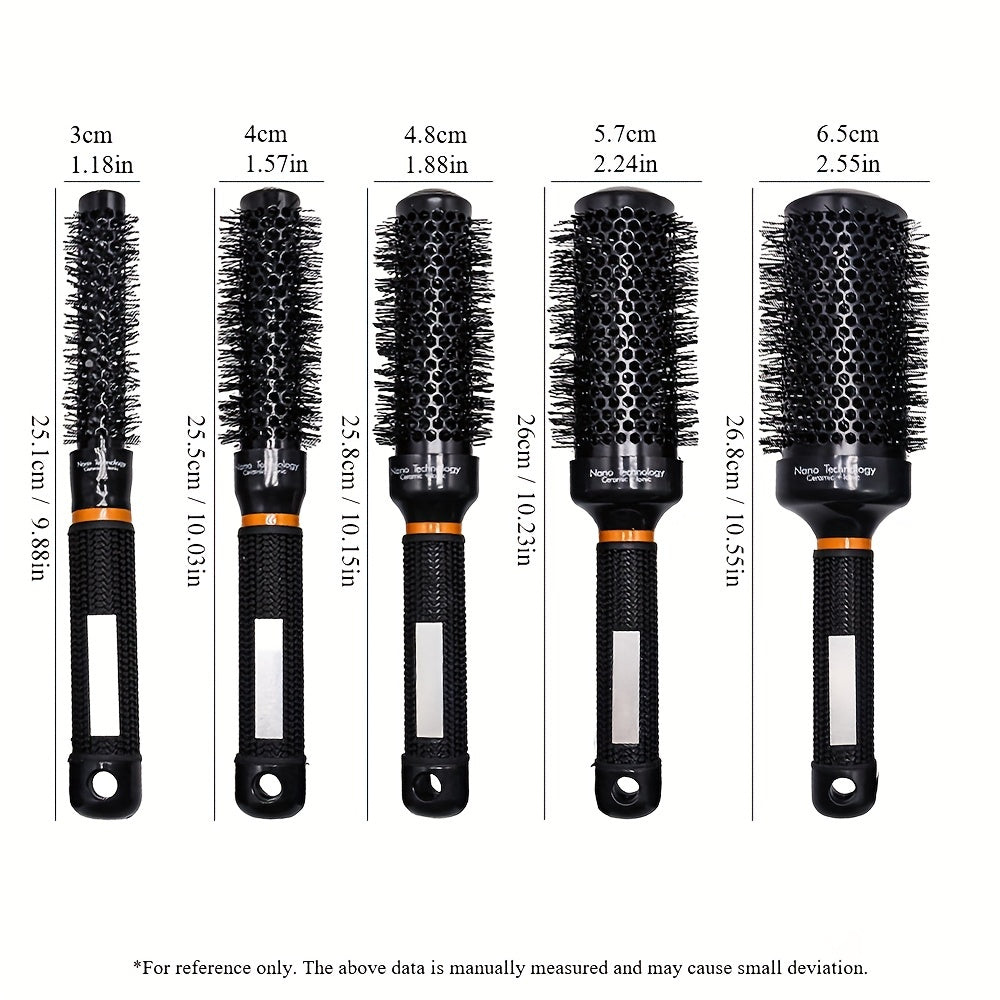 Round Brush Heat Conduction Hairbrush Comb Hairdressing Tool Set