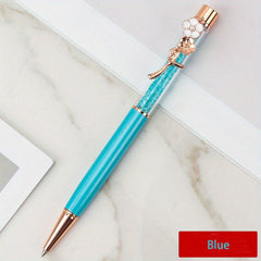 Metal Copper Quicksand Pen Flower Decoration Office School