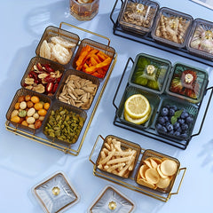 Nut Box Dried Fruit Box With Lid Snack Plate Transparent Nut Jar