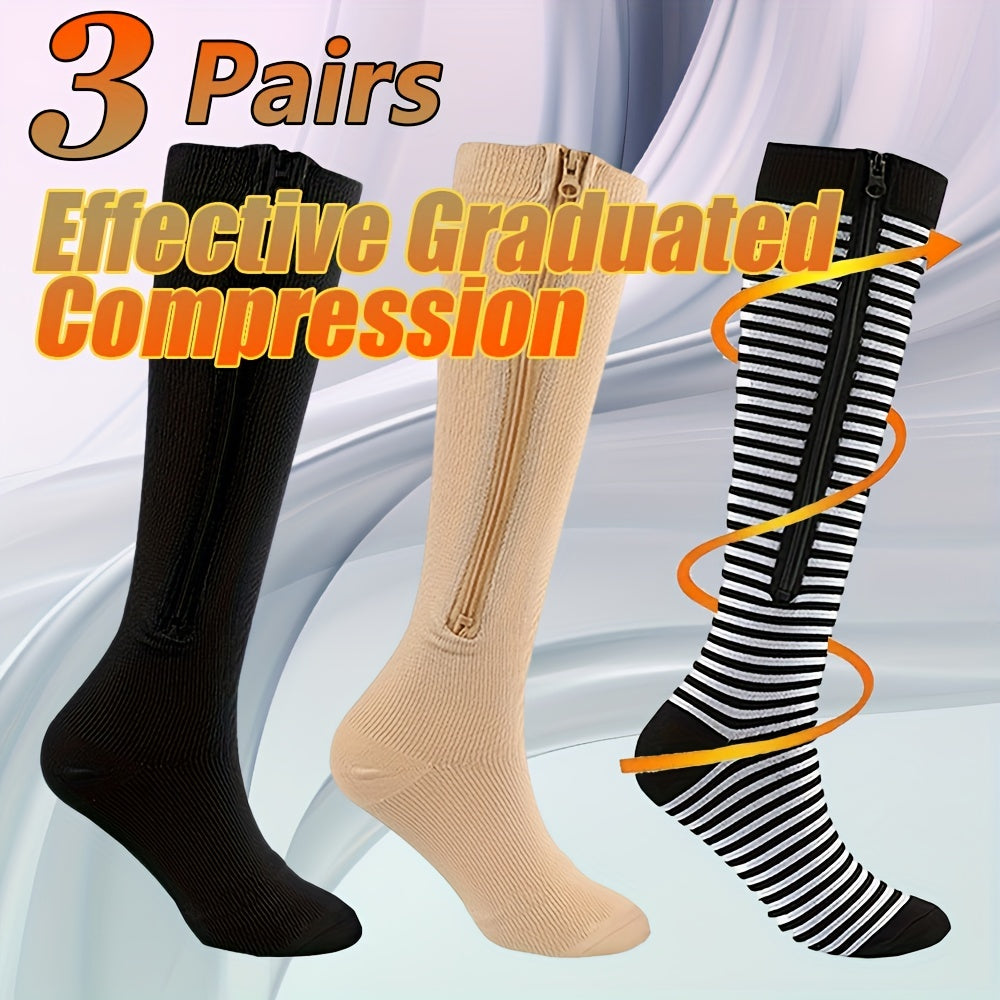 Copper Compression Socks Women 20-30mmHg Graduated Compression Wide Calf