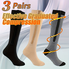 Copper Compression Socks Women 20-30mmHg Graduated Compression Wide Calf