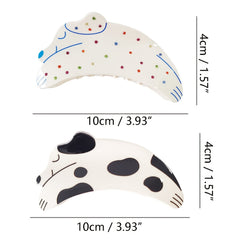 Cartoon Spotted Dog Hair Claw Banana Clip Hairgrip