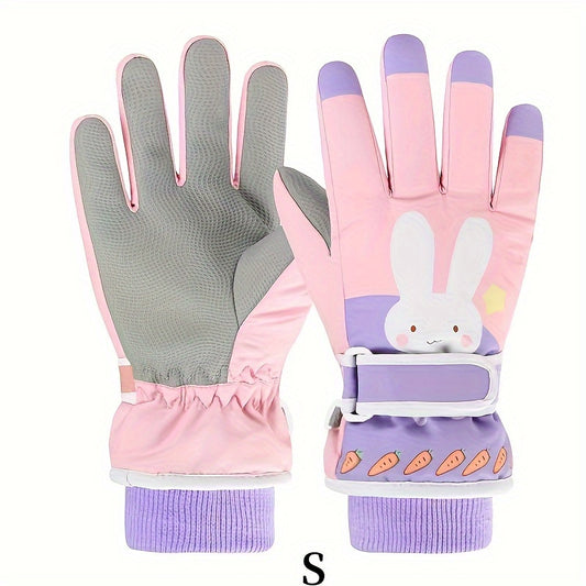 Cartoon Warm Keeping Gloves Touch Screen Skiing Gloves