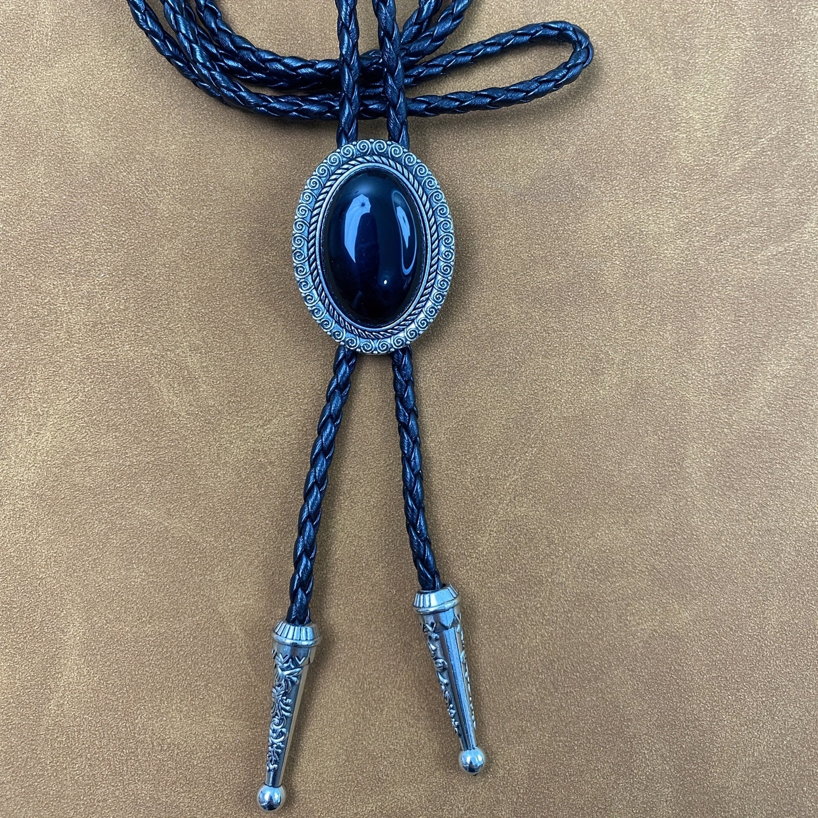 Bolo Tie Unisex Cowboy Leather Necktie Necklace Costume Accessories