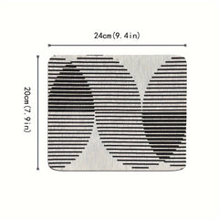 Line Pattern Small Desktop Mouse Pad Office Home Computer Accessories