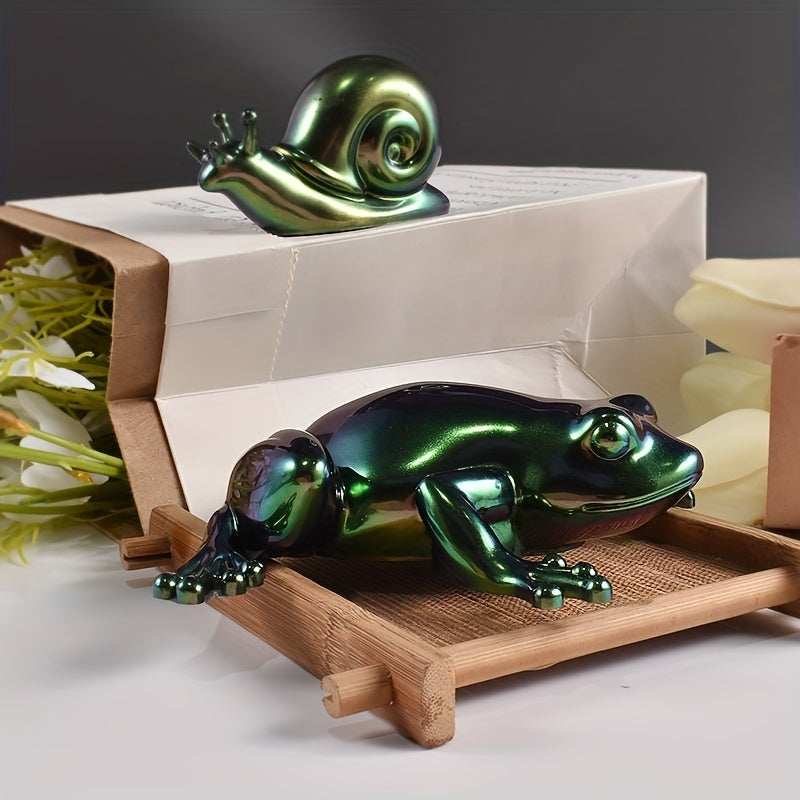 3D Animal Silicone Resin Molds - Snail Frog Lizard Shapes - DIY Casting