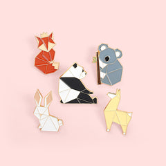 Minimalism Fox Brooch Mouse Panda Rabbit Alloy Brooch Easter Bunny Anime Pin