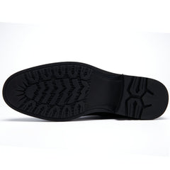 Men's High Top Zipper Boots Pointed Toe Formal Shoes