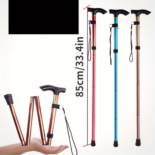 Portable Folding Trekking Pole Telescopic Walking Cane Camping Hiking Stick