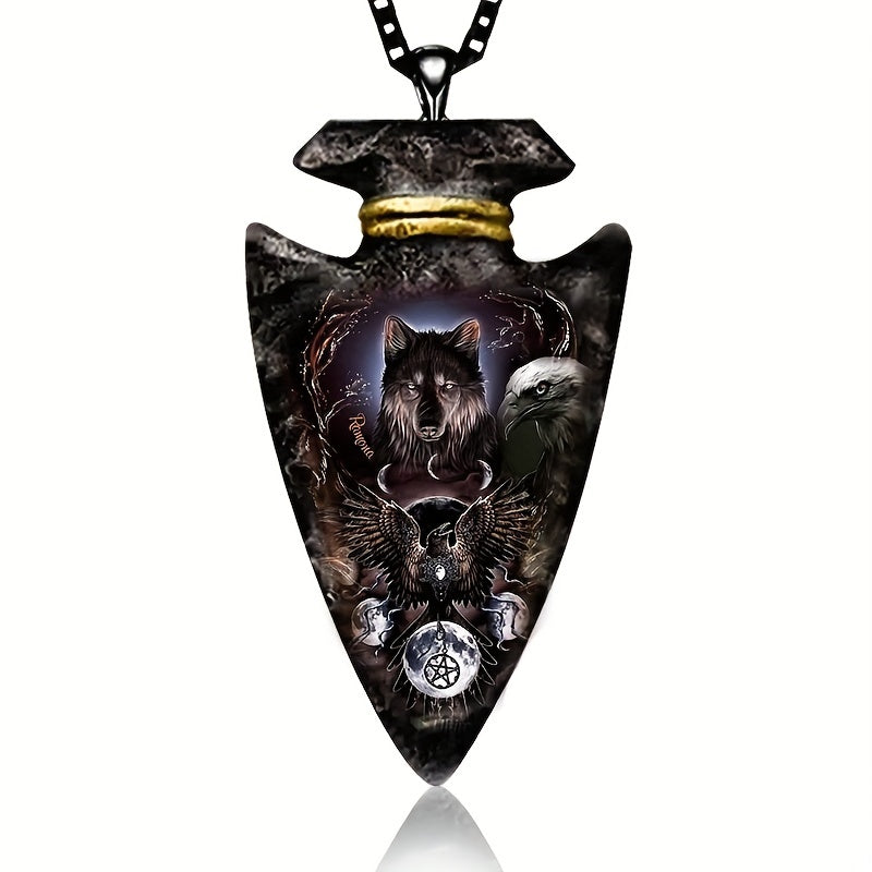 Forest Ghost Wolf Punk Hip Hop Animal Wolf Pendant Necklace