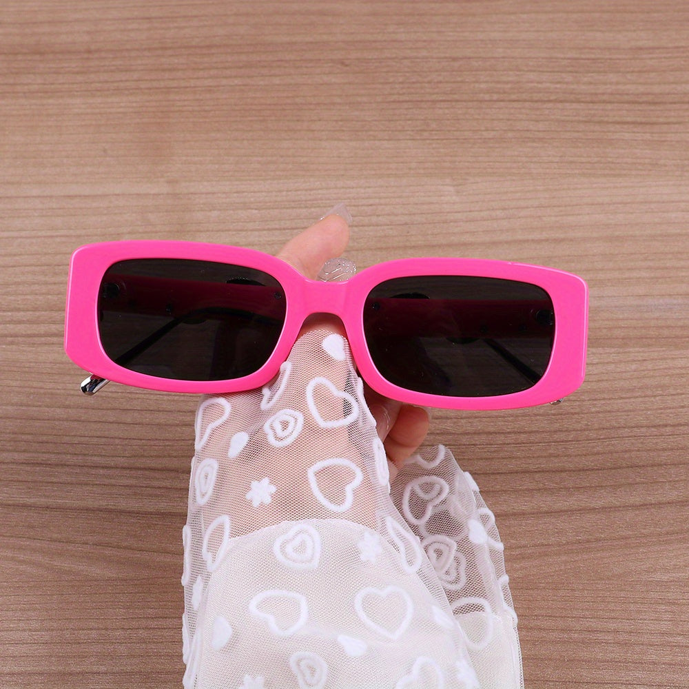 Y2K Retro Rectangle Sunglasses Snake Charm UV400 Sun Shades