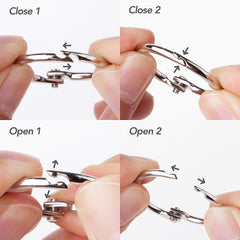 50 Pack 1 Inch Loose Leaf Binder Rings for Index Cards Flash Cards