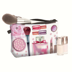 Chic Makeup Print Cosmetic Pouch Lightweight Travel Organizer