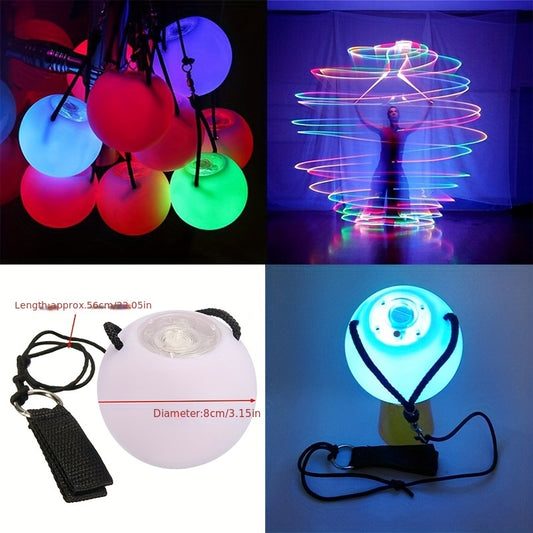 LED Hand Cranked Swing Ball, Colorful Belly Dance Ball