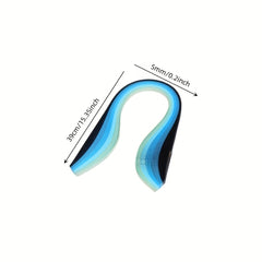 Gradient Duct Paper 9 Colors 100 Strips 3mm Wide Long Paper Duct Set