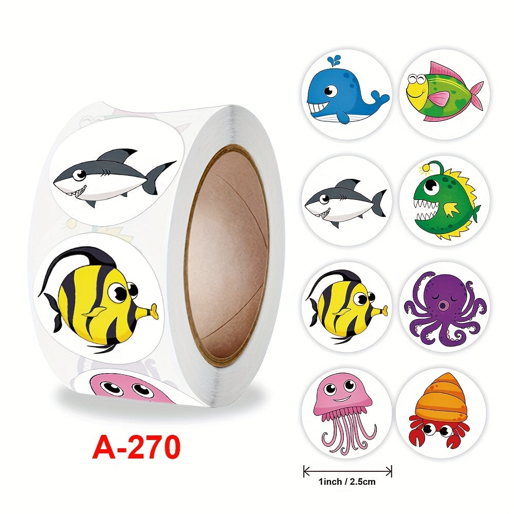 500 Motivation Reward Stickers Roll Office Stationery Decoration Sealing Labels