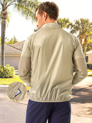 Men's Lightweight Zipper Jacket Sun Protection Sports Coat