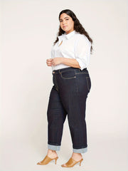  Solid Button Fly Straight Leg Jeans