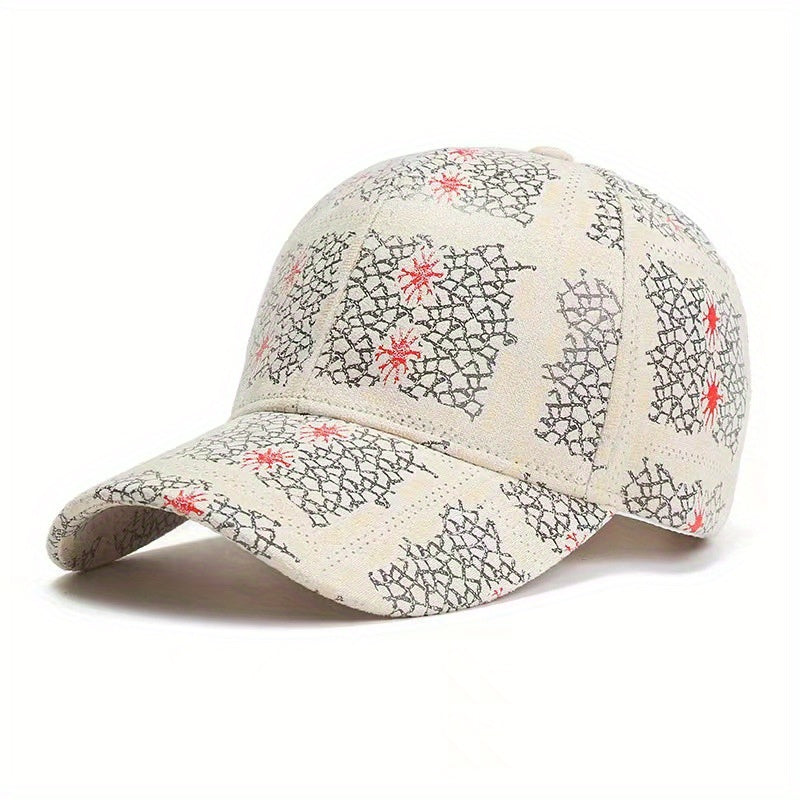 Hip Hop Couple Baseball Cap Solid Crackle Printed Dad Hat Vintage