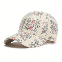Hip Hop Couple Baseball Cap Solid Crackle Printed Dad Hat Vintage