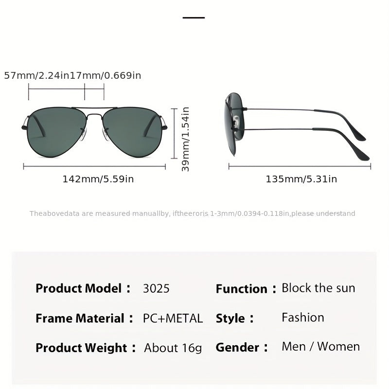 Men's Polarized Aviator Sunglasses Eye Protection