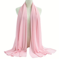 Soft Chiffon Hijab Solid Headwear Casual Shawl Bandana