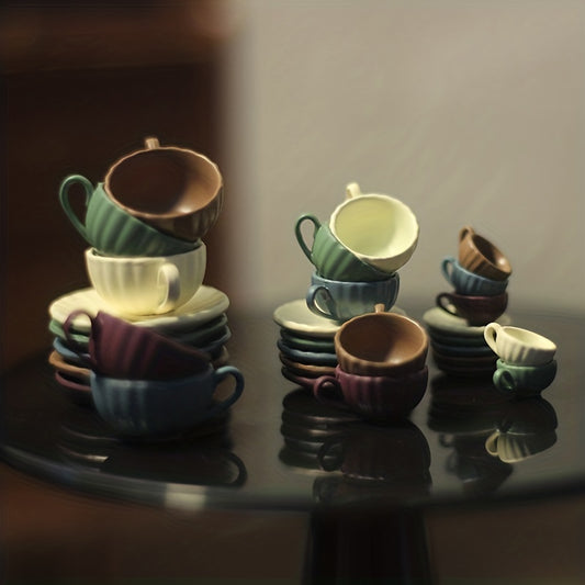 Dollhouse Coffee Cup Decor Colorful Mini Tea Cups DIY Toy Gift