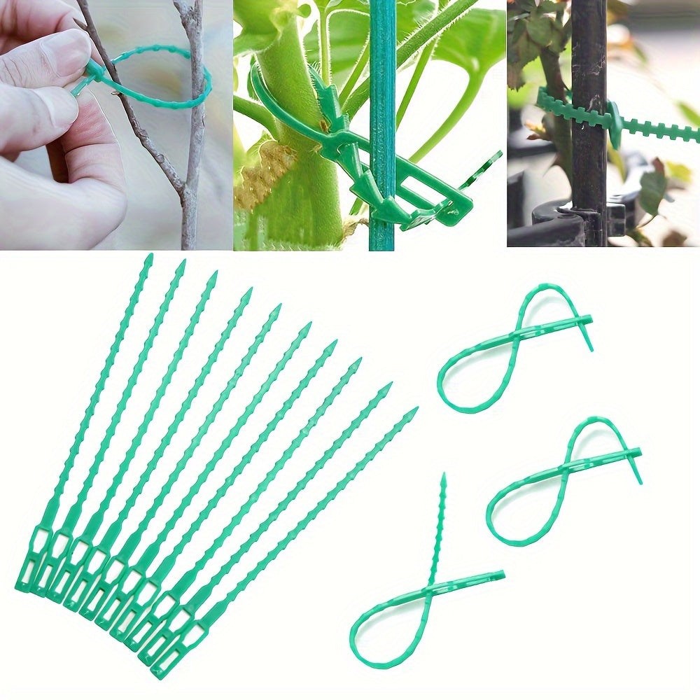 100pcs Adjustable Plant Twist Ties Flexible Plastic for Secure Vine