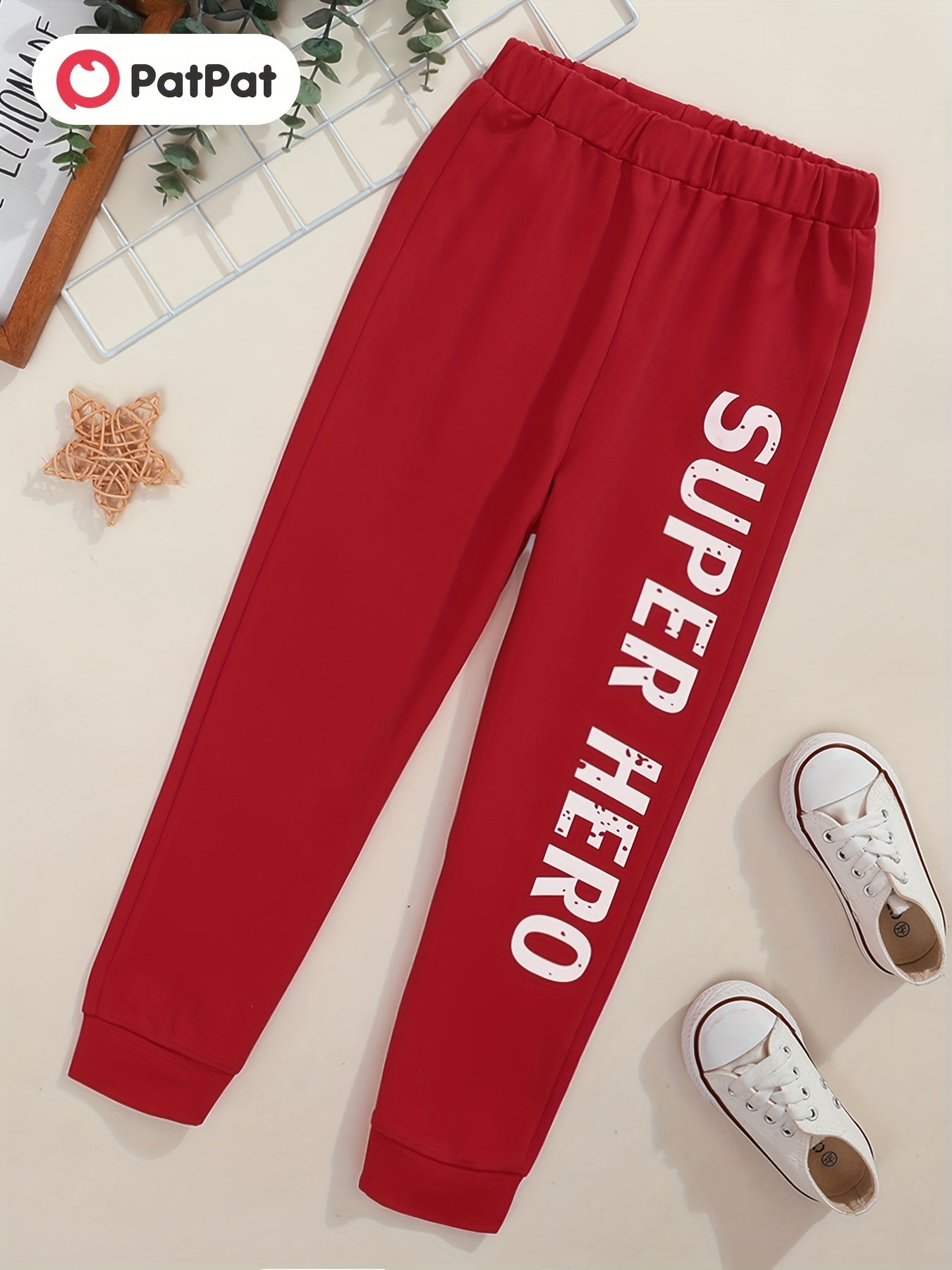 HERO Letter Print Boys Sweatpants Active Jogger Sports Pants