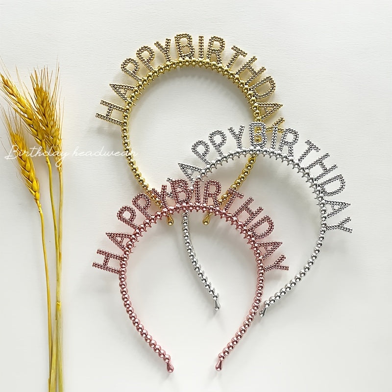 Alphabet Beaded Headband for Kids' Birthday Parties