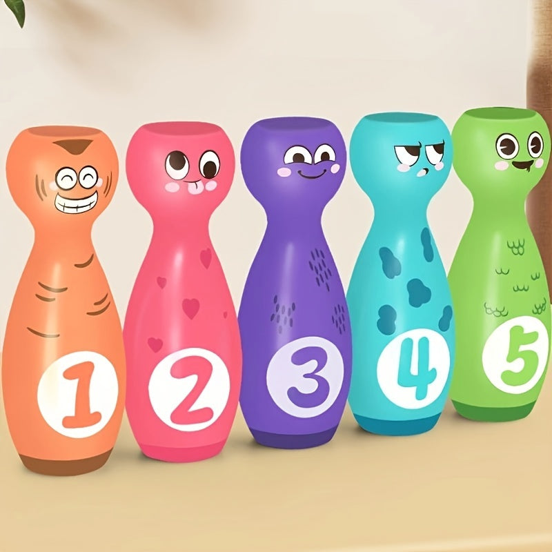 Kids Bowling Toy Set Mini Interactive Game Prop Fun Gift