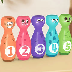 Kids Bowling Toy Set Mini Interactive Game Prop Fun Gift