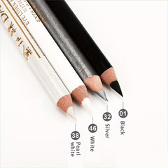 Wooden Makeup Pen With Pencil Sharpener Pearlescent Lip Liner Eyeliner