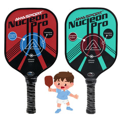 Mini Pickleball Paddle Lightweight Carbon Fiber PVC Tape