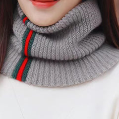 Striped Geometric Infinity Scarf Crochet for Autumn and Winter
