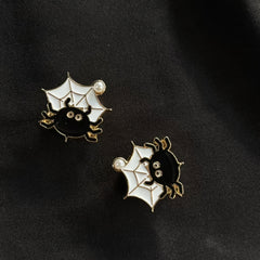 2pcs Halloween Spider Pumpkin Shirt Buttons Set