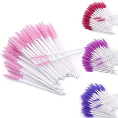 50pcs Eyelash Brushes for Extensions and Makeup, Gentle on Eyes