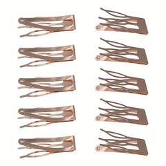 10pcs Three Pronged Snap Clip Hair Clip For Side Hair Bang