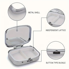 Dragonfly Pill Organizer Metal Medicine Case Waterproof Pocket Size for Travel
