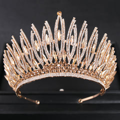 Gothic Wedding Crown Silver Bridal Crown Crystal Birthday Party Crown