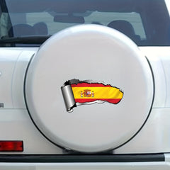 Spanish Flag Vinyl Decal for Motorcycle and Car - Suitable for All Vehicles